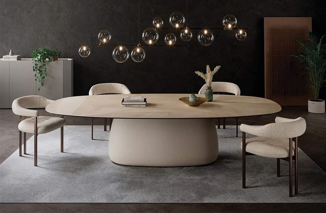 Cattelan Italia BOTERO Keramik table GRETA Lounge chair BLOOM lamps