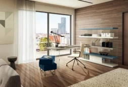 Air bookshelve with desk itaalia mööbel - Lago - Air bookshelve with desk