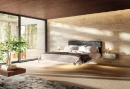 Fluttua bed 36e8 bedside table itaalia mööbel - Lago - Fluttua bed, 36e8 bedside table